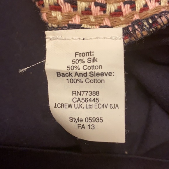J. Crew Woven Multi colored Dressy T-Shirt Small - Picture 10 of 10